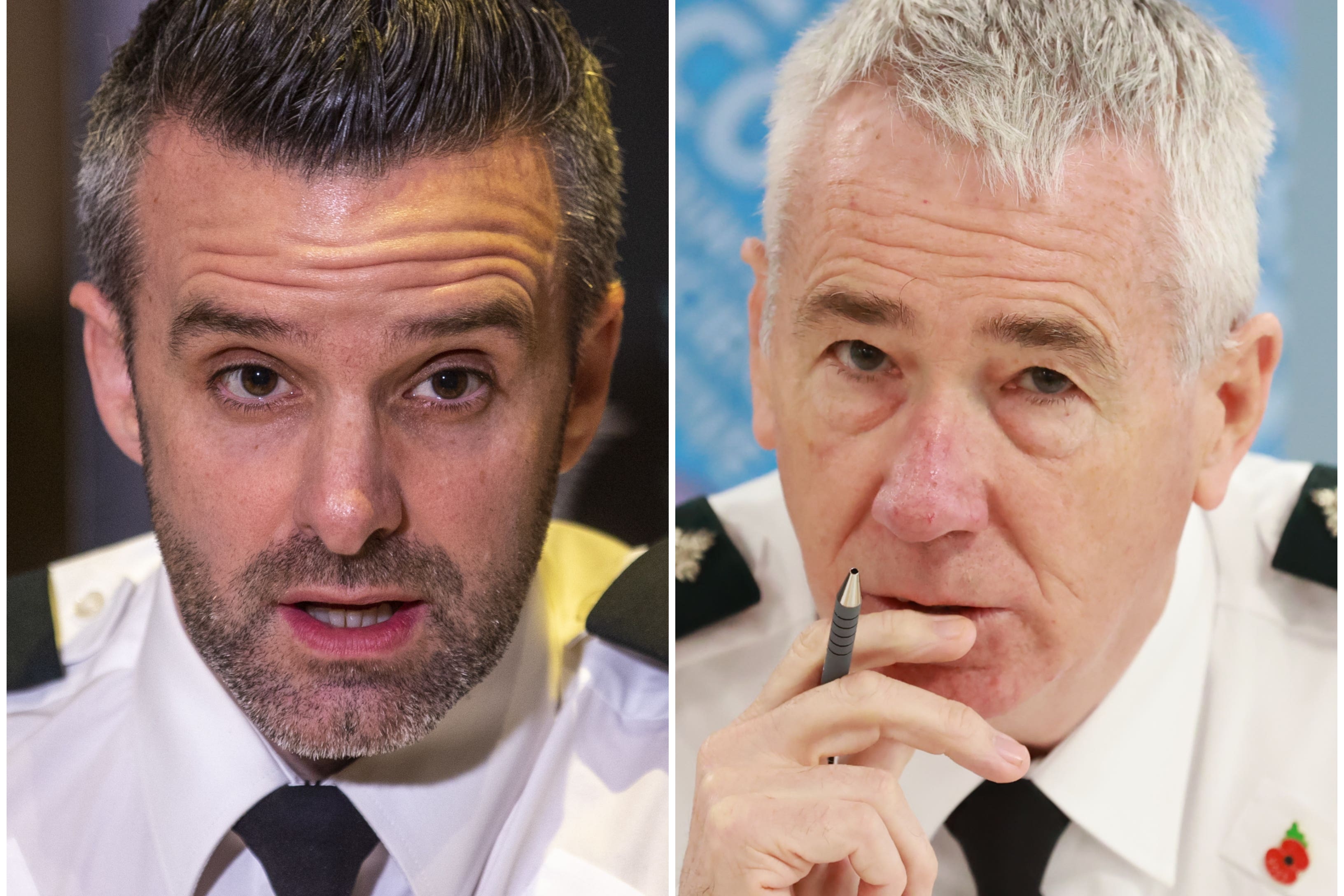 Current assistant chief constable Bobby Singleton and interim chief constable Jon Boutcher are vying for the Police Service of Northern Ireland’s top job (PA)