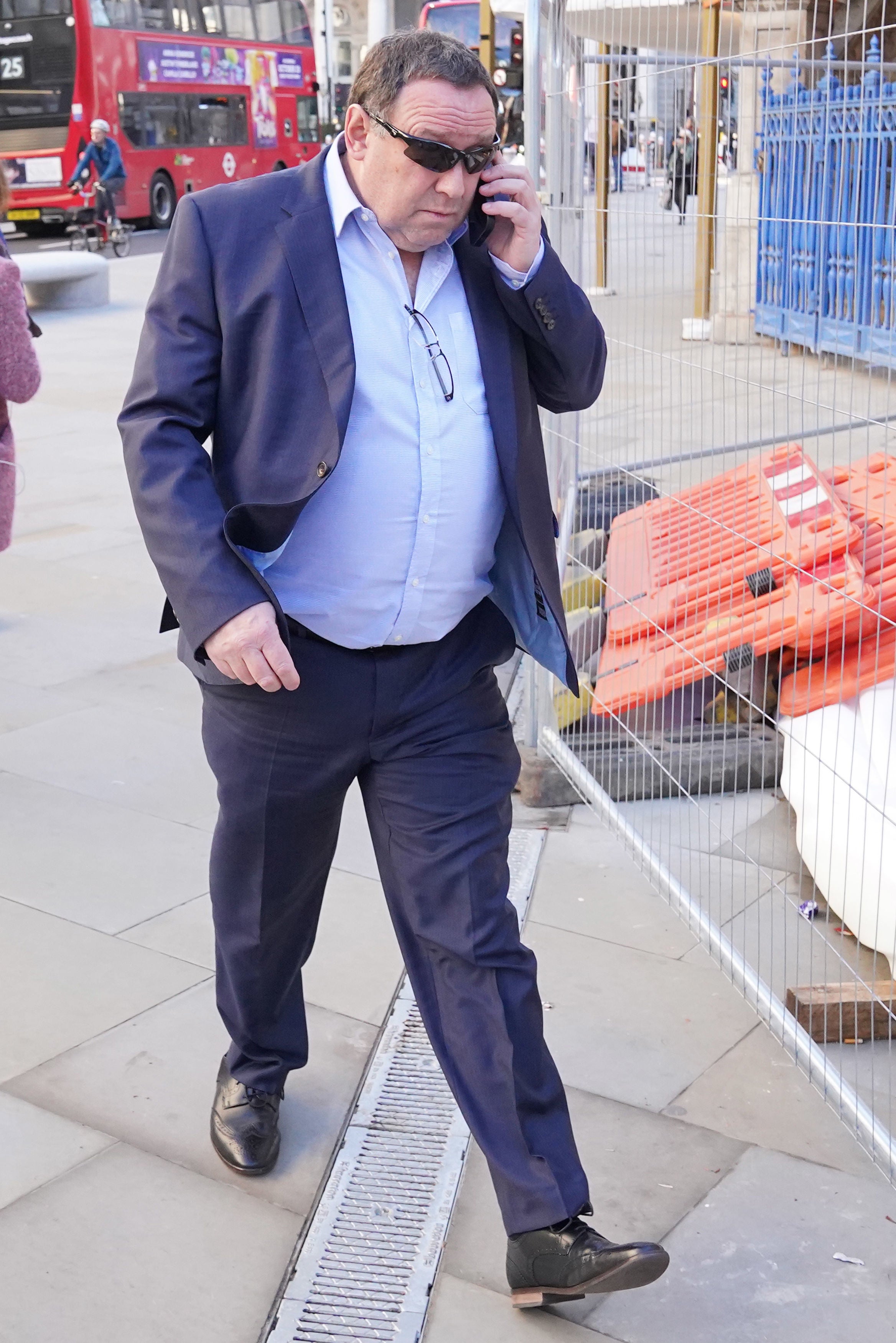 Former Metropolitan Police officer Robert Lewis arrives at the City Of London Magistrates' Court