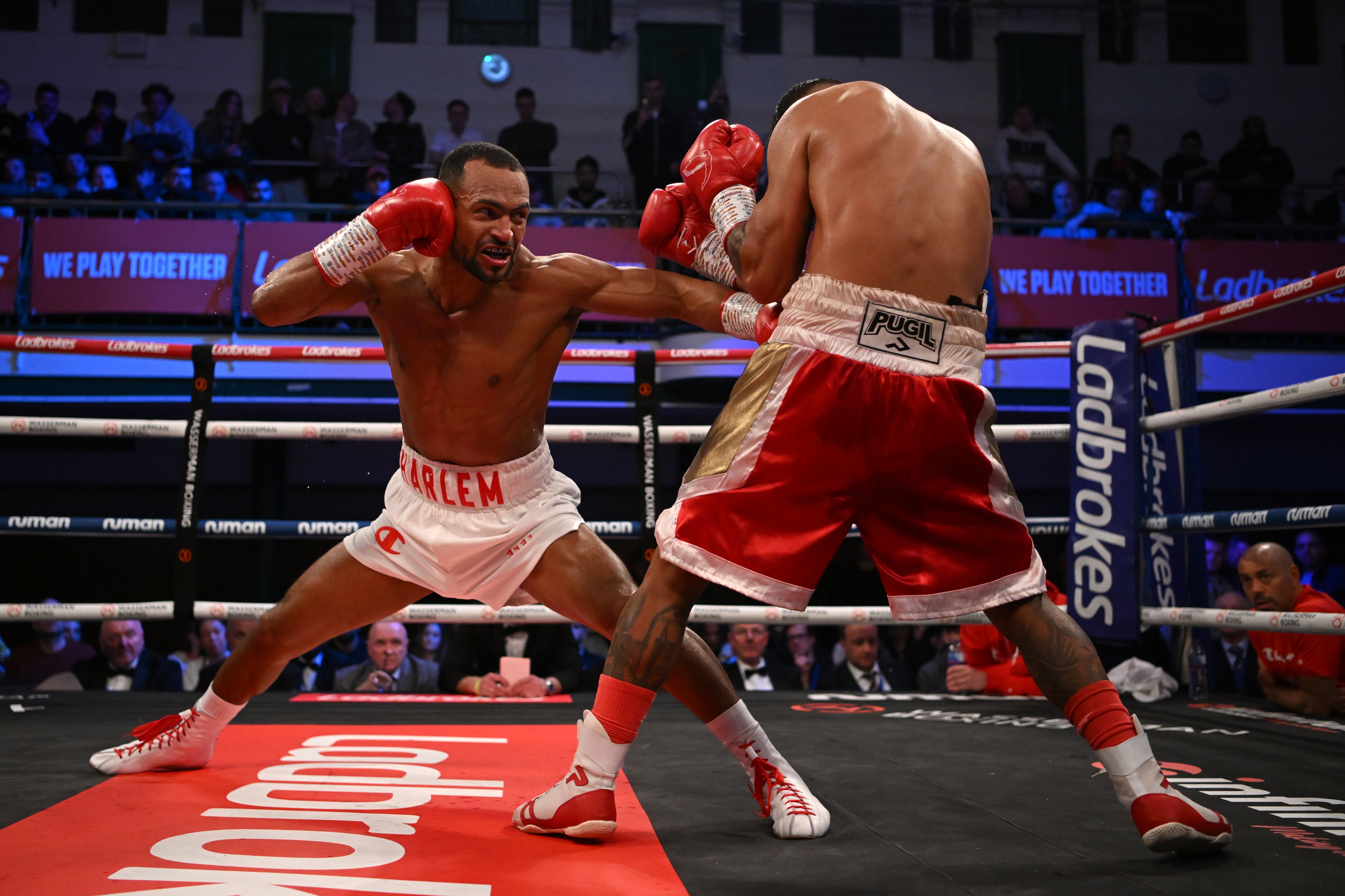 Harlem during his victory over Miguel Antin in March