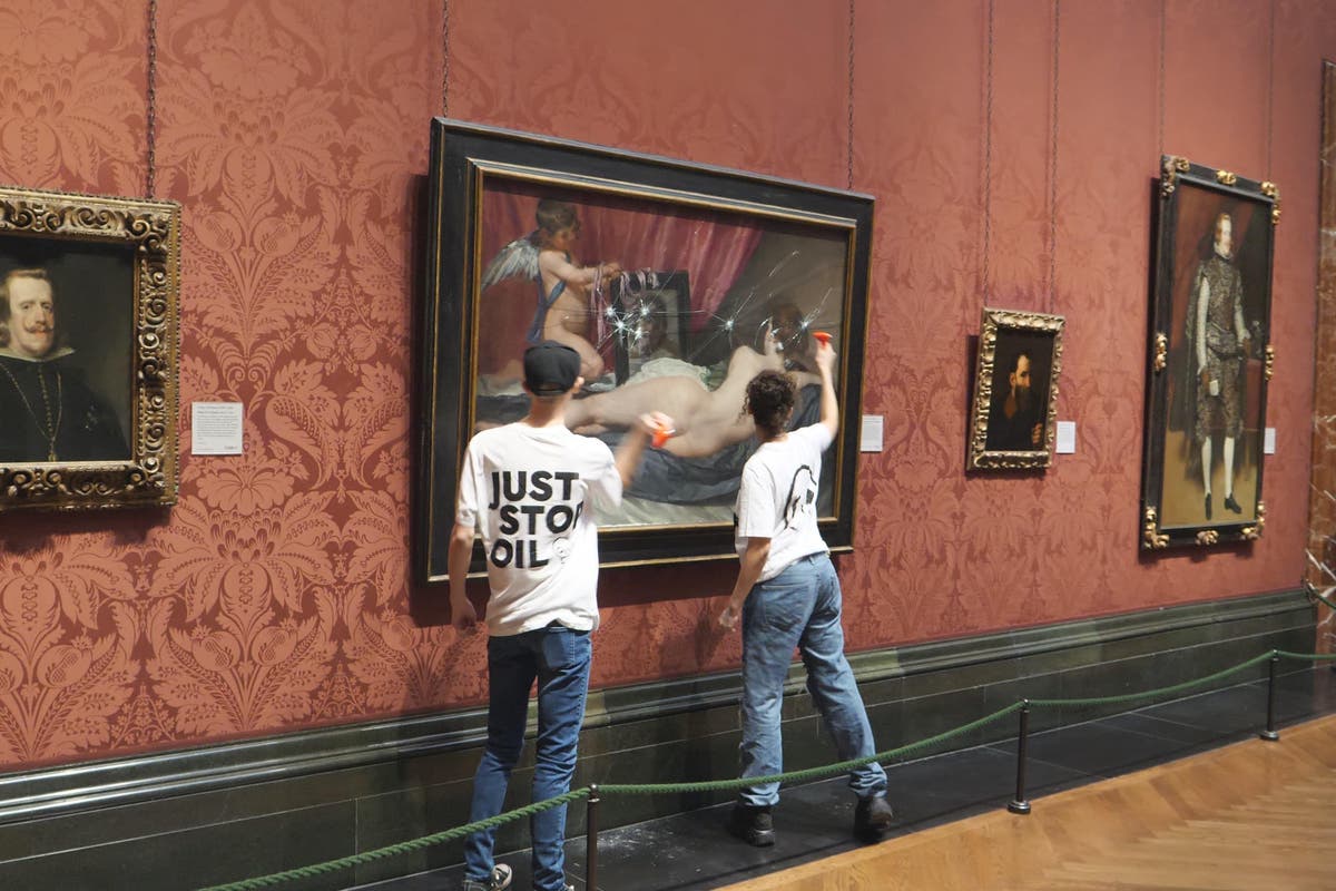 Just Stop Oil protesters smash National Gallery painting