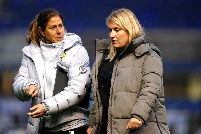 Chelsea assistant manager Denise Reddy (left) could take over from the departing Emma Hayes (right) (Mike Egerton/PA)