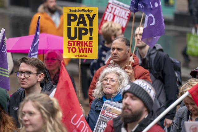 A ballot of university staff on strike action failed to hit the threshold for it to take effect (Jane Barlow/PA)