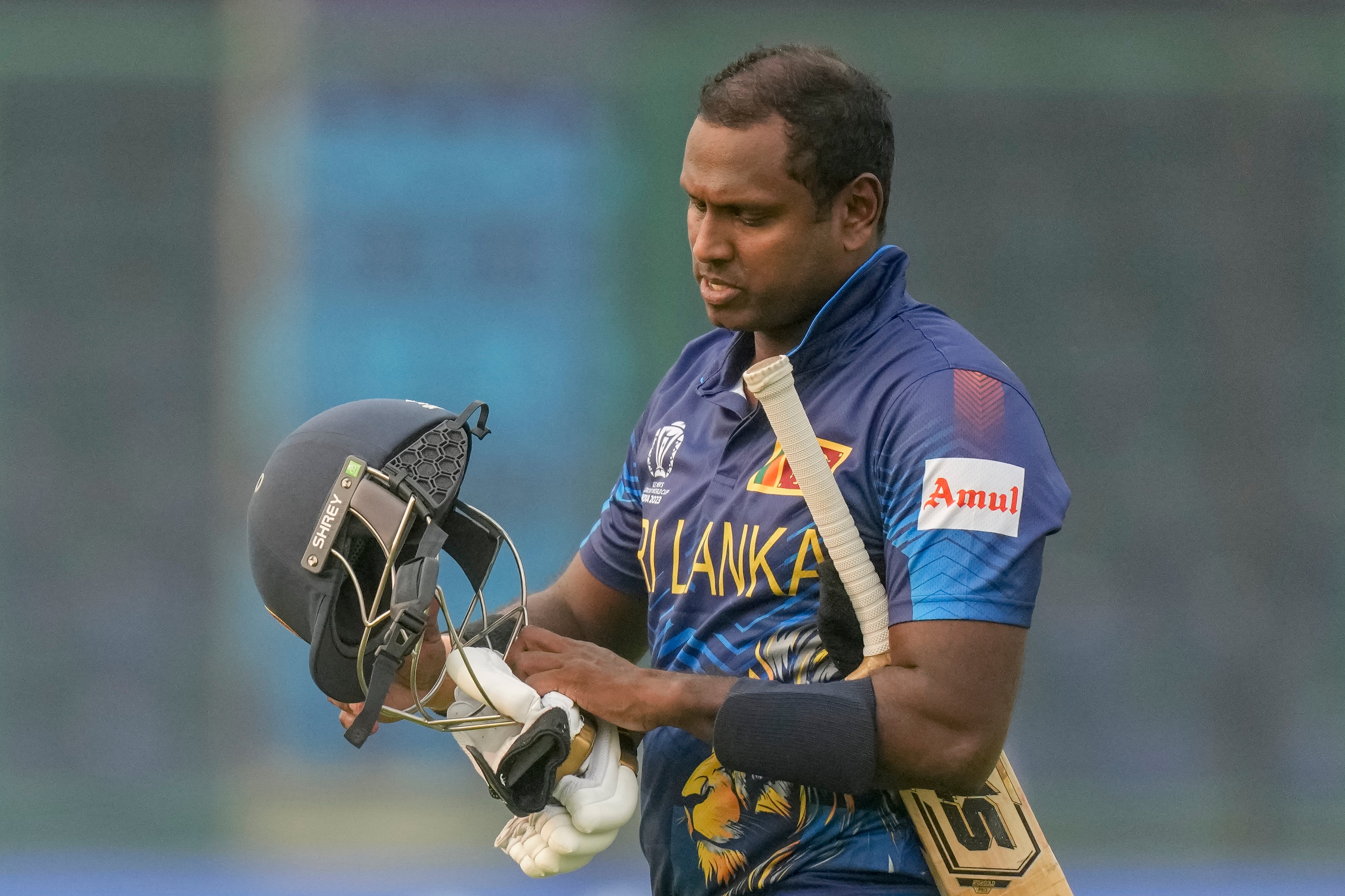 Sri Lankan batter Angelo Mathews was ‘timed out’ in the Cricket World Cup match against Bangladesh