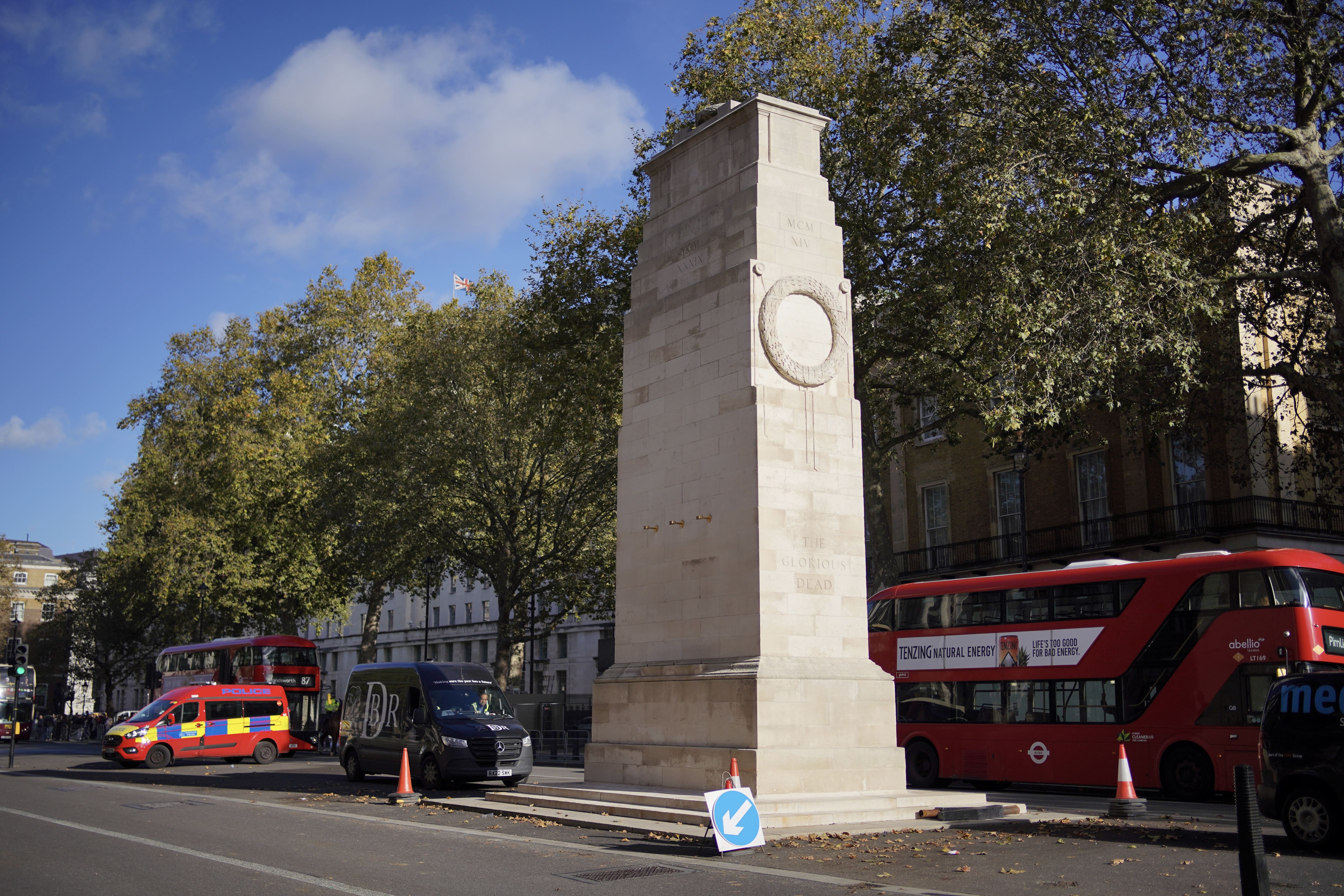 The Cenotaph in Whitehall, central London