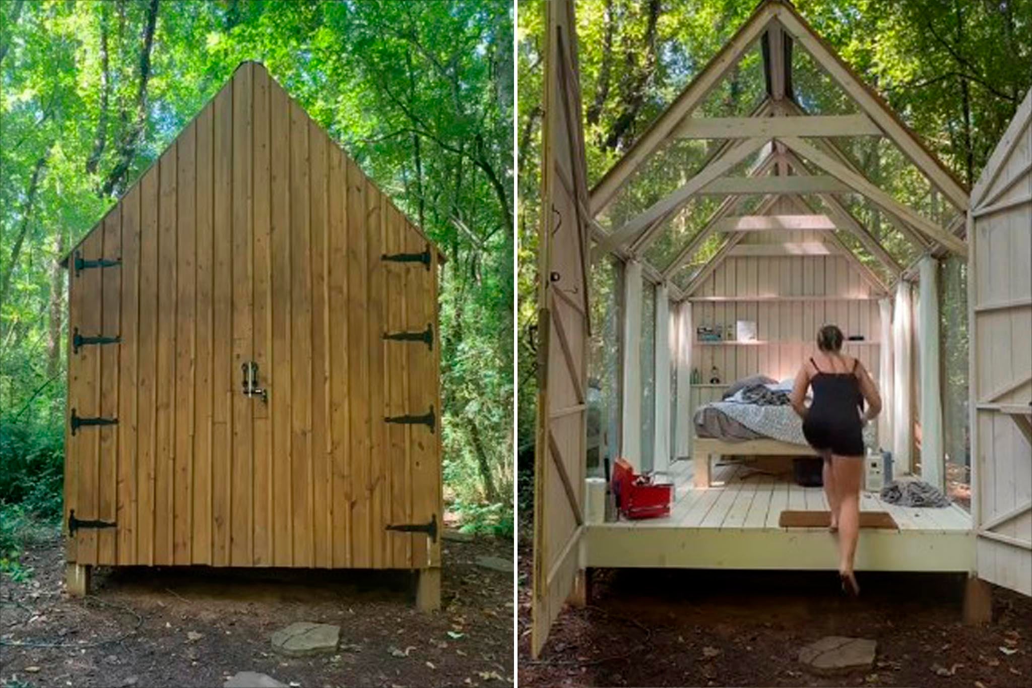 Ms Boice’s Airbnb cabin is located around 45 minutes from Atlanta