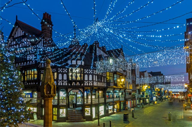 <p>File image: People Christmas shopping in the centre of Chester, Cheshire</p>