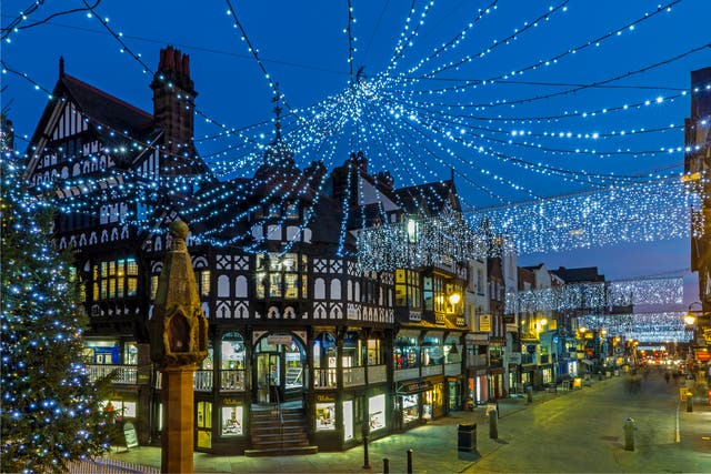 <p>File image: People Christmas shopping in the centre of Chester, Cheshire</p>