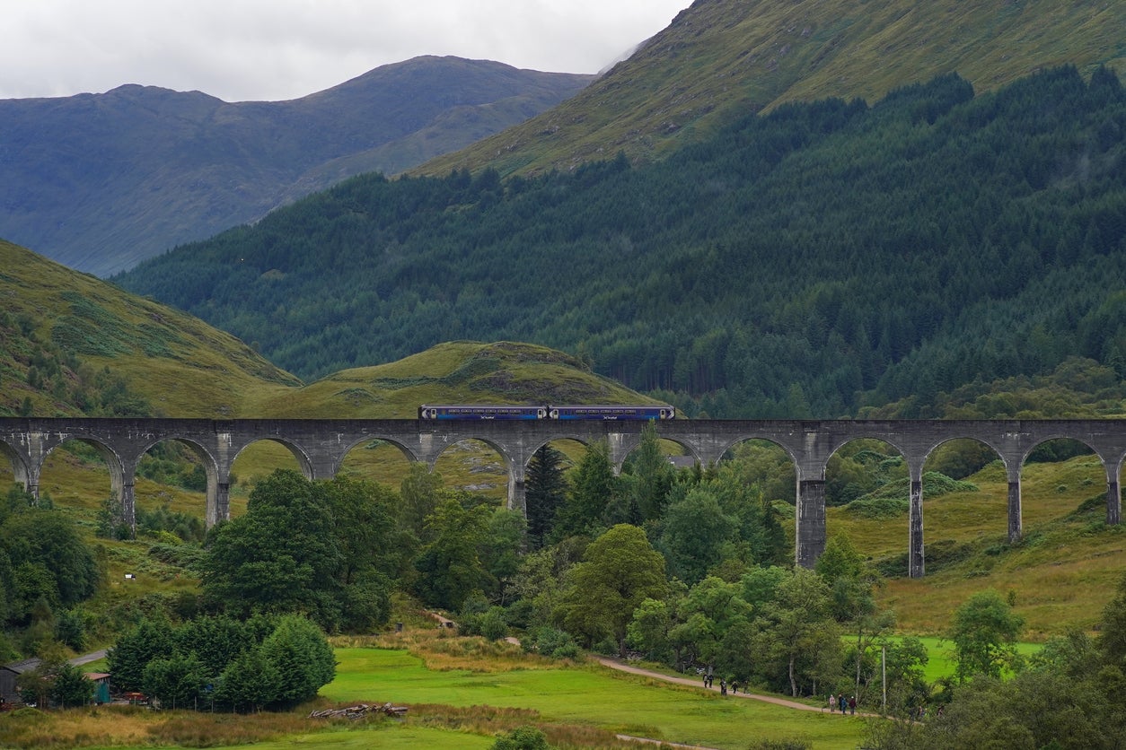 The Glenfinnan Viaduct, famed as the route to Hogwarts in the ‘Harry Potter’ films