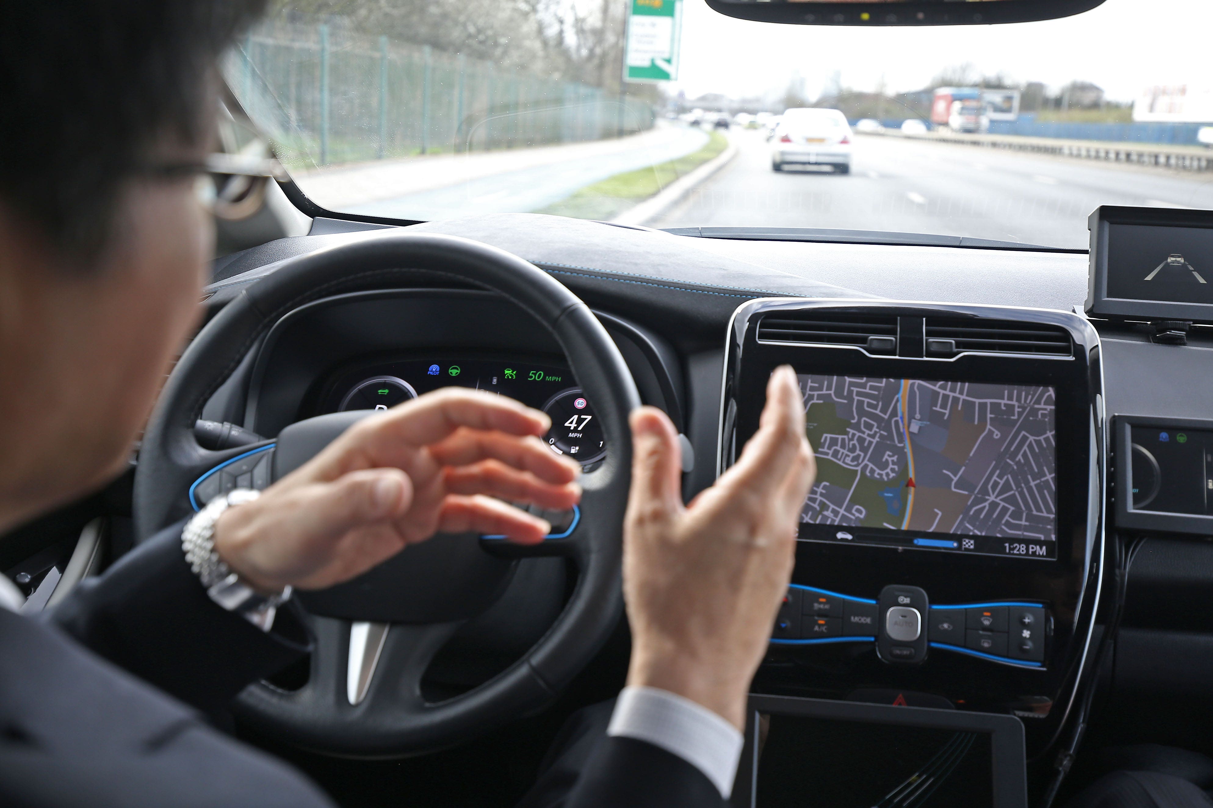 A legal framework to enable self-driving cars to be used on Britain’s roads was included in the King’s Speech (Philip Toscano/PA)