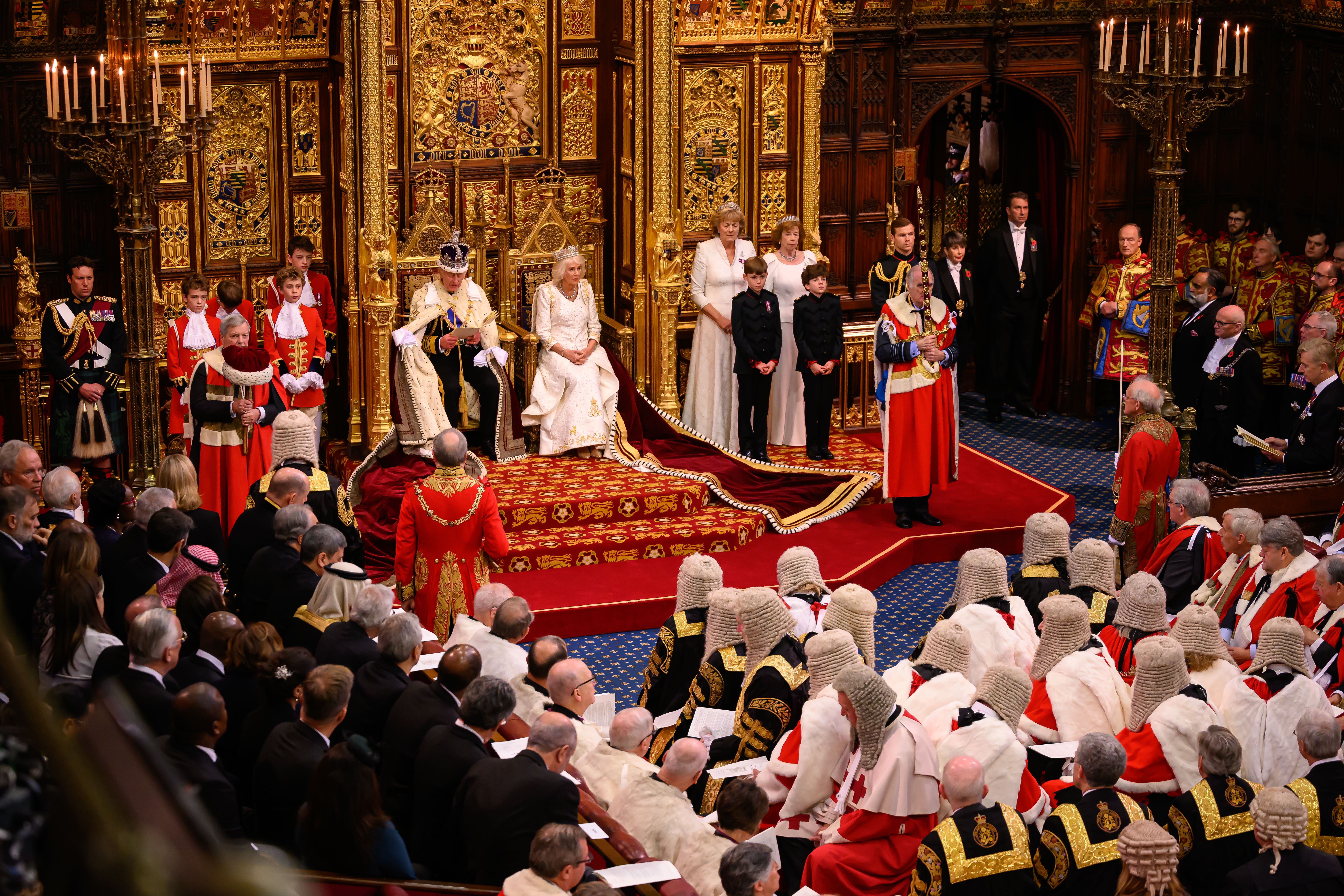 Charles delivers the King’s Speech (Leon Neal/PA)