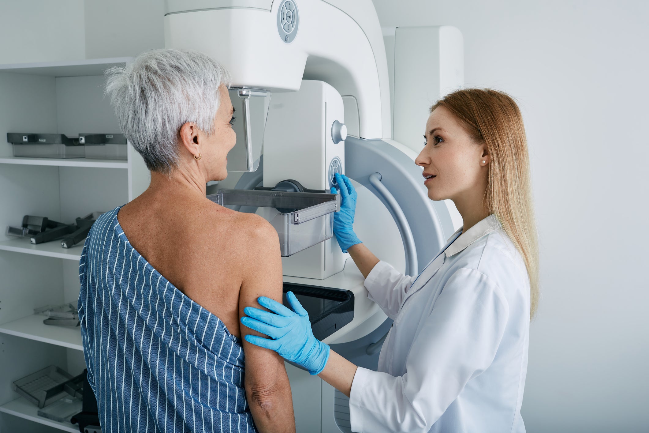 Stock image of breast cancer scan