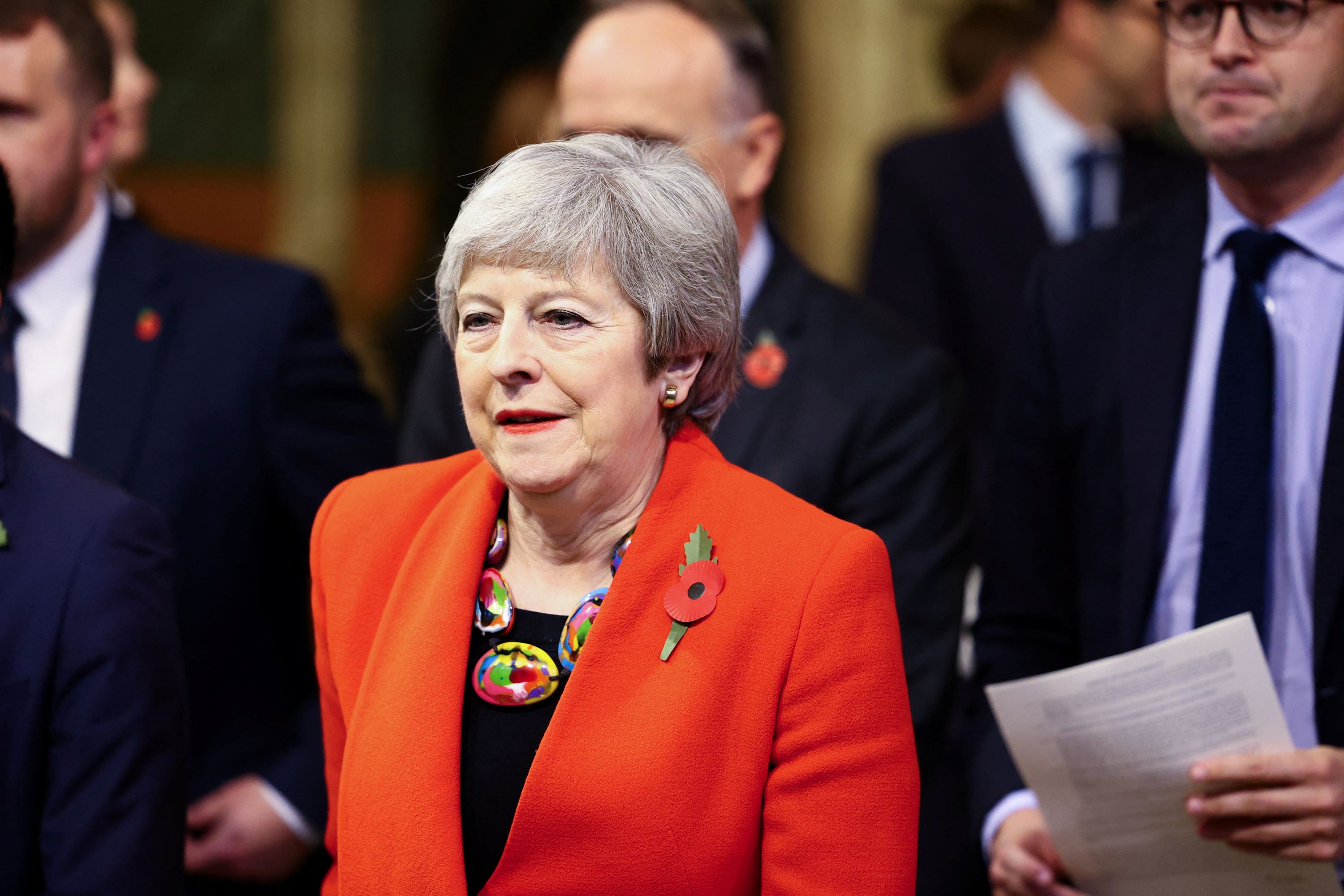 Former PM Theresa May said in March that she would stand down (Hannah McKay/PA)