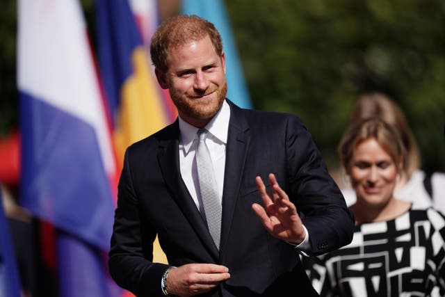 The Duke of Sussex joked about never being scrutinised in a stand up ‘debut’ act at a comedy event for veterans in New York (PA)