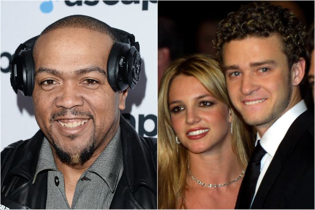 <p>(From left) Timbaland, Britney Spears and Justin Timberlake</p>