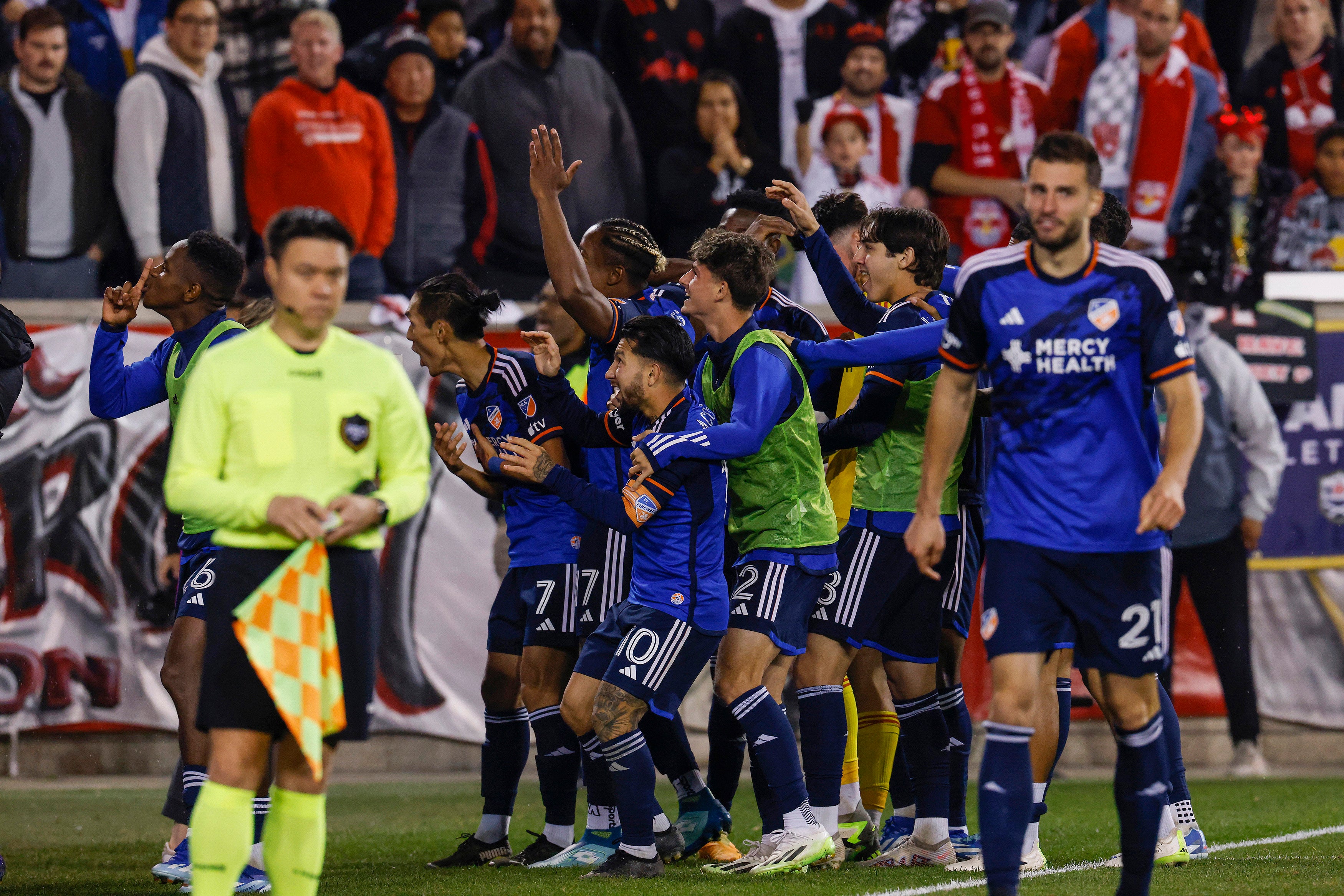 The incident occurred after an MLS playoff match between FC Cincinnati and New York Red Bulls