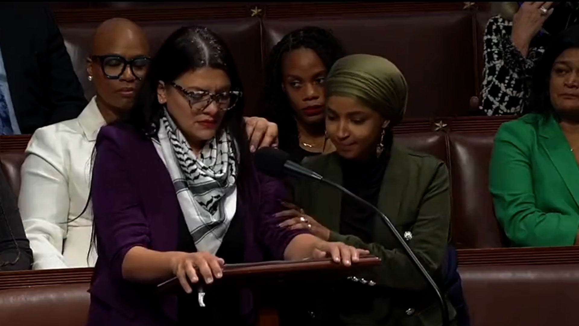 Rashida Tlaib chokes up condemning resolution to censure her over Israel comments