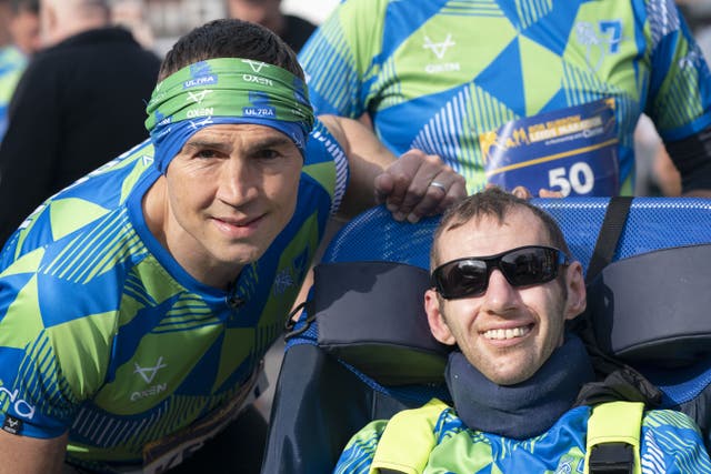 Kevin Sinfield (left) is taking part in another challenge in aid of friend Rob Burrow (Danny Lawson/PA)
