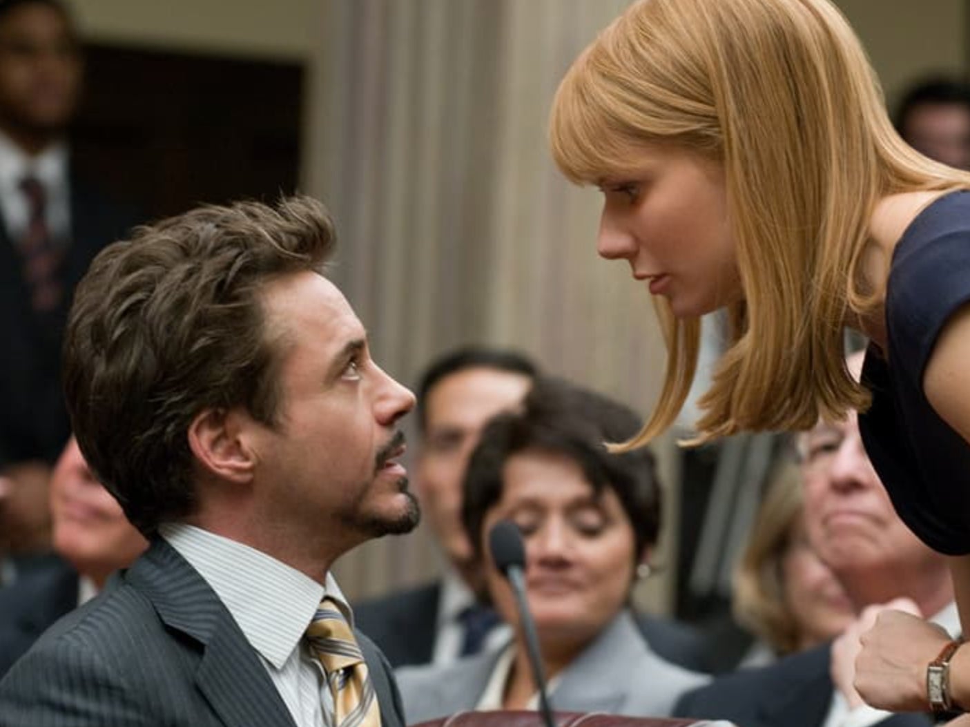 Robert Downey Jr and Gwyneth Paltrow in ‘Iron Man’