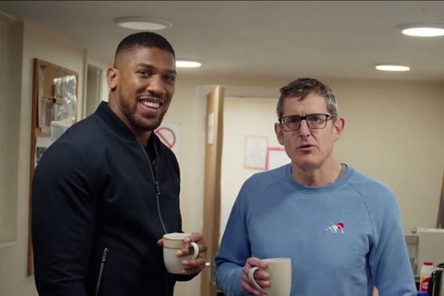 <p>Anthony Joshua rap battles with Louis Theroux during interview.</p>