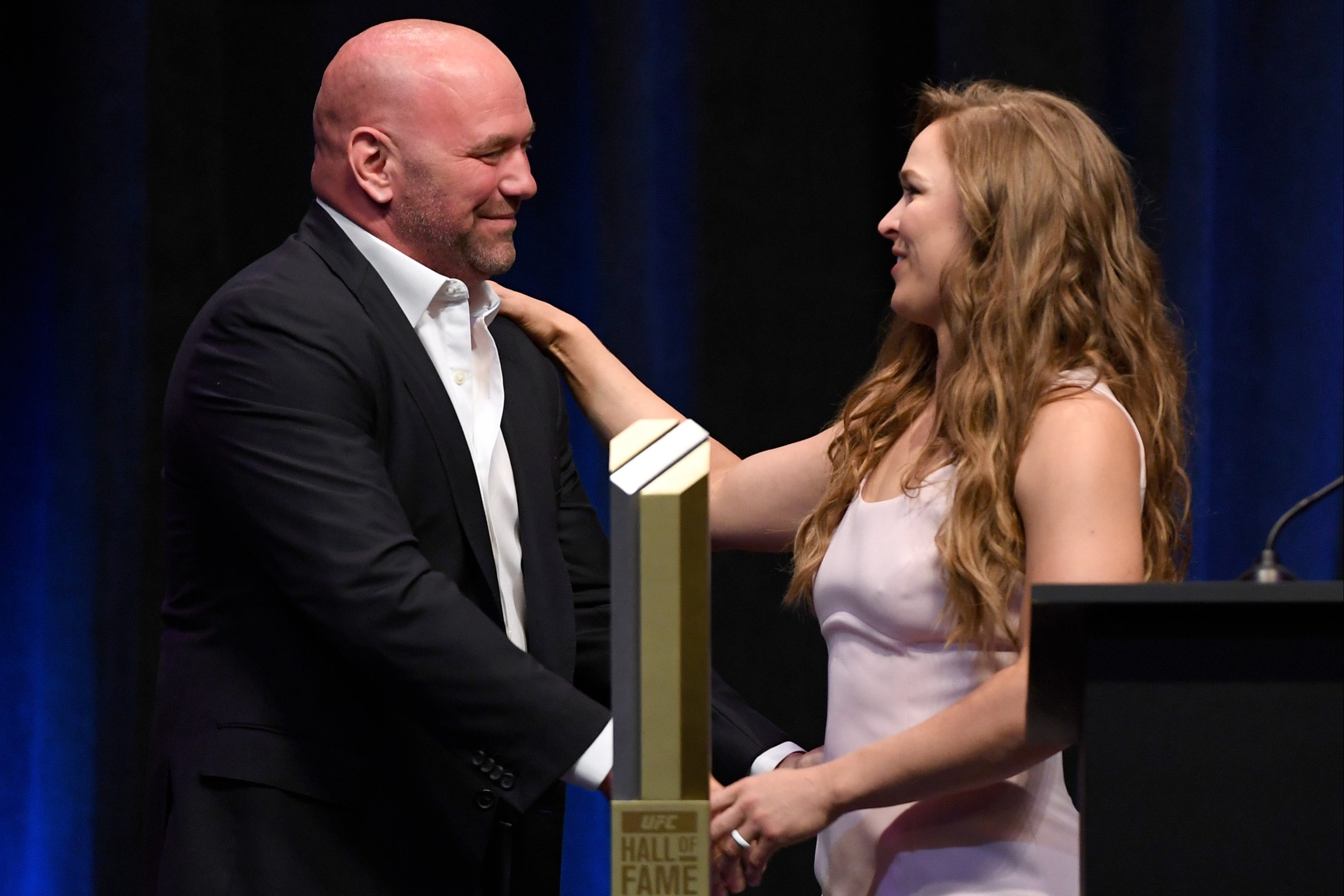 Dana White (left) has ruled out a return to the UFC from Ronda Rousey