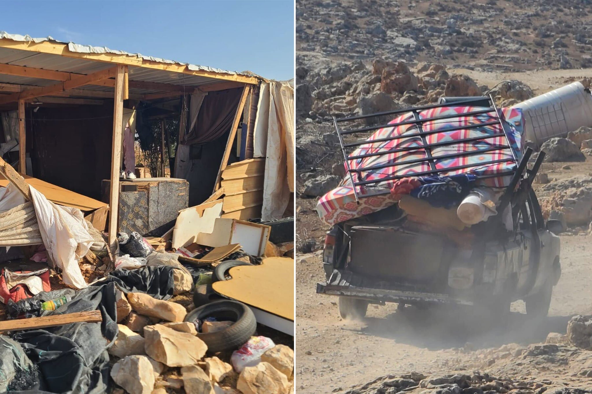 Bedouin communities have had their homes wrecked and been forced to leave their land in the West Bank
