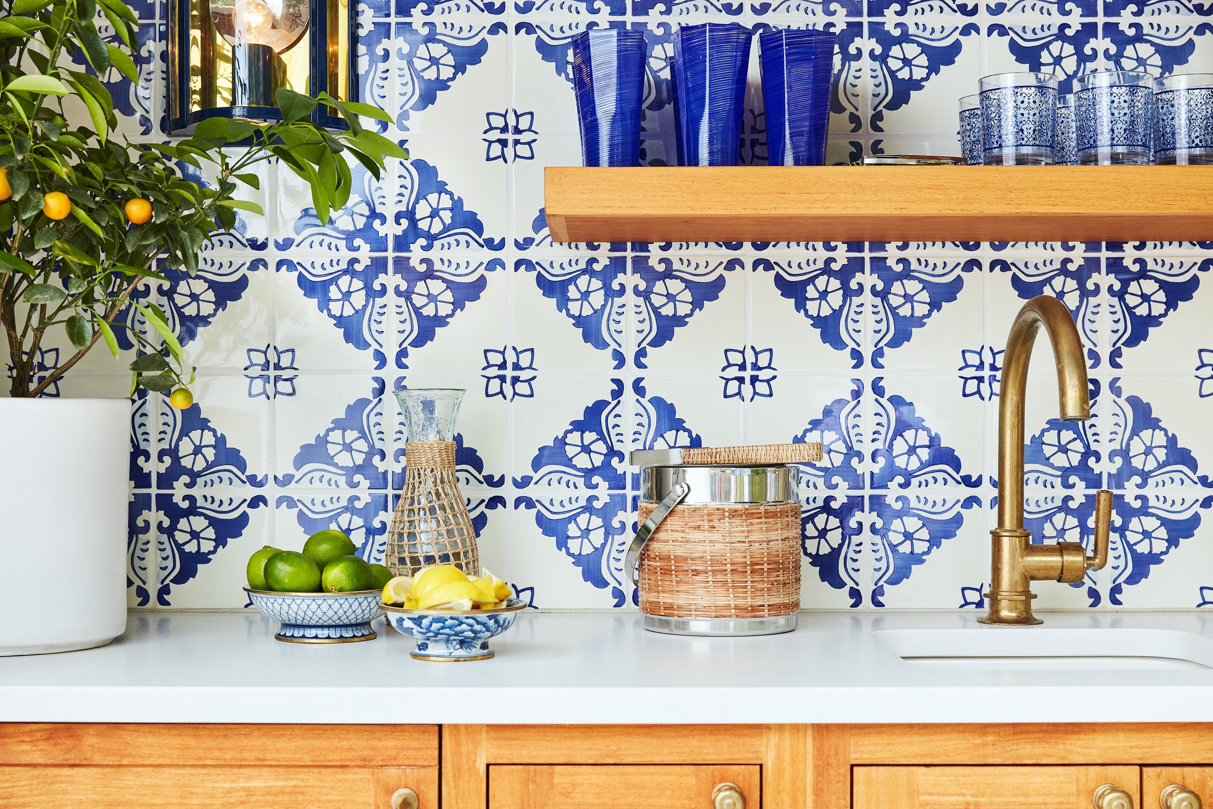 Brighten your kitchen with these tiles from Everett and Blue
