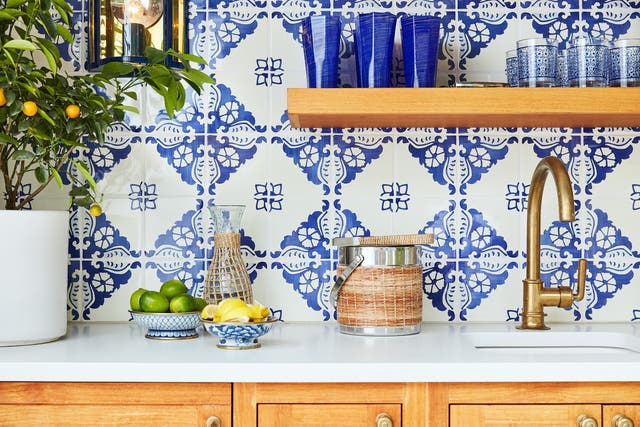 <p>Brighten your kitchen with these tiles from Everett and Blue</p>