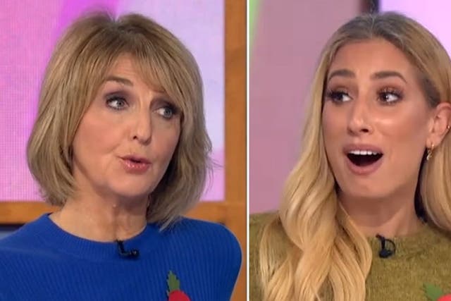 <p>Stacey Solomon returns to Loose Women after 11 months away as co-star tells her ‘you’ve changed’.</p>