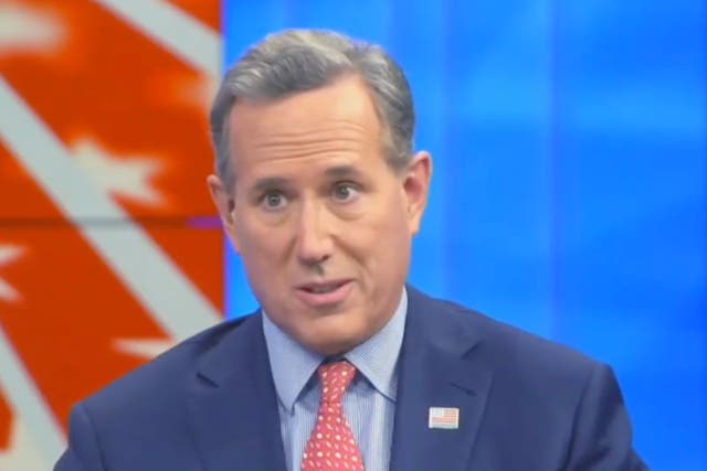 <p>Rick Santorum on Newsmax</p>
