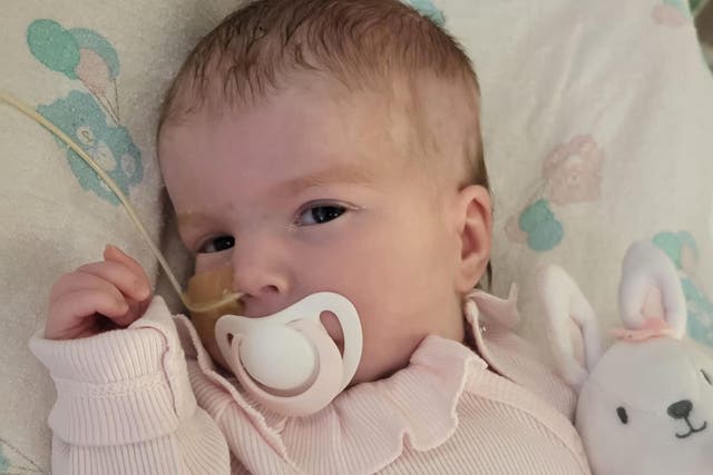The parents of a critically ill baby girl have failed in a bid to get her home after losing a High Court life-support treatment fight (Family handout/GoFundMe/PA)