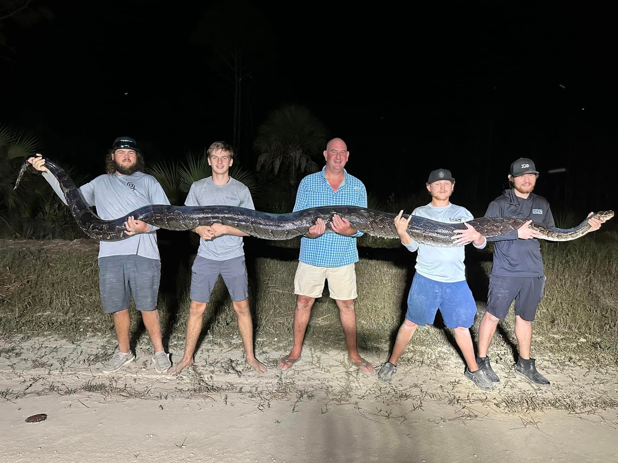 The snake weighed in at 198 pounds and measured 17 feet long