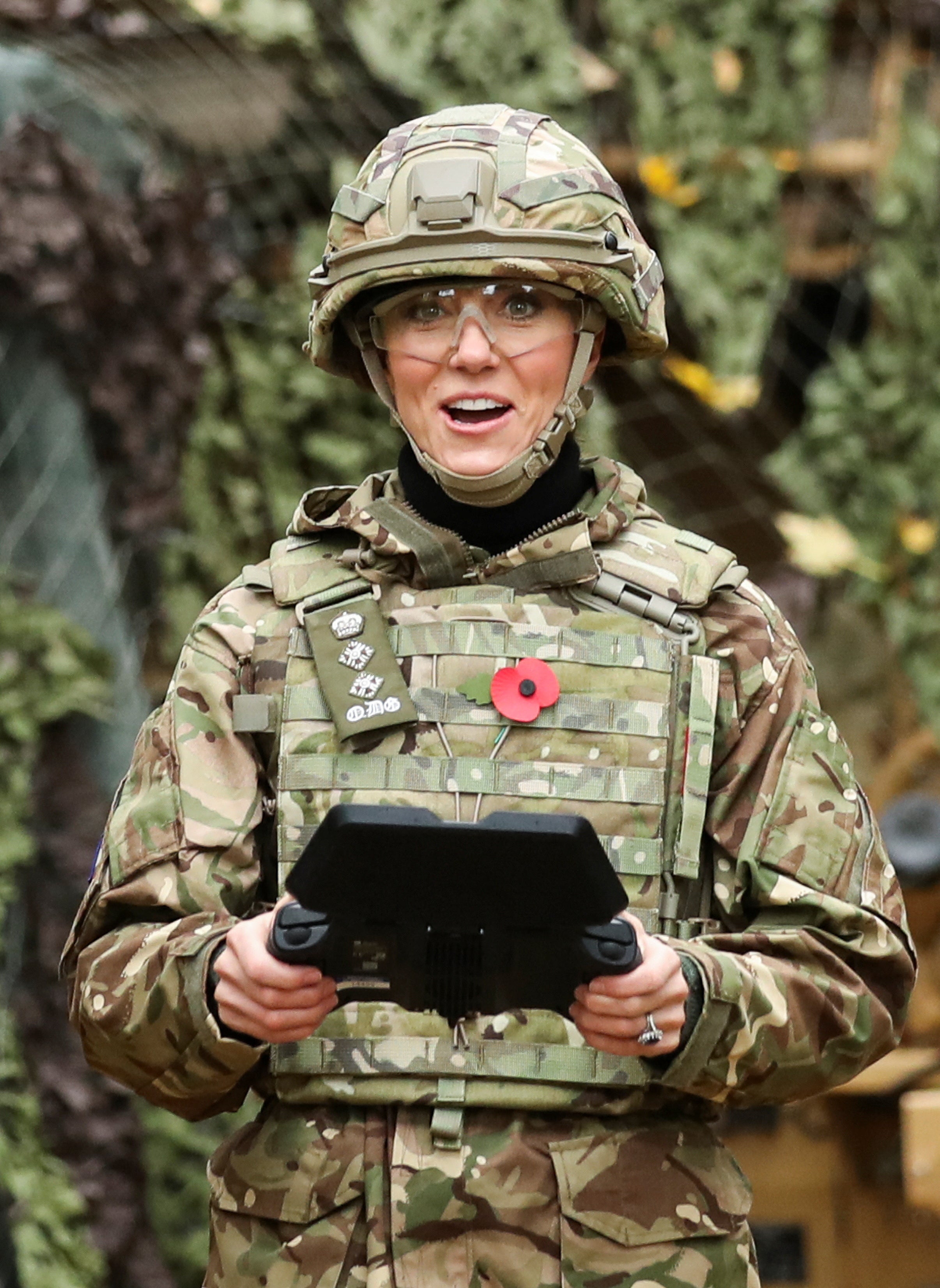 Princess of Wales flies a drone as she visits The Queen's Dragoon Guards Regiment for the first time