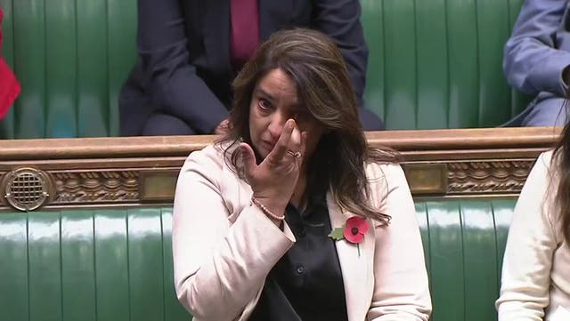 <p>Emotional Labour MP wipes away tears as she urges Government to ‘end bloodshed’ in Gaza.</p>