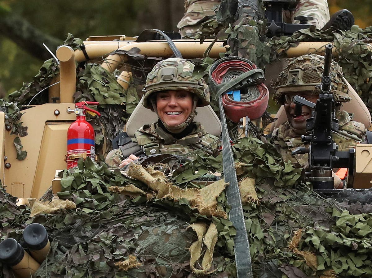 Princess of Wales dons combat gear and drives armoured truck during military outing