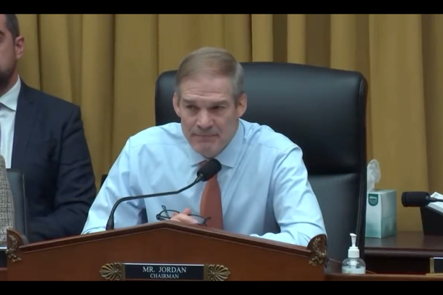 <p>A frustrated Jim Jordan getting interrupted at a free speech hearing by protesters</p>