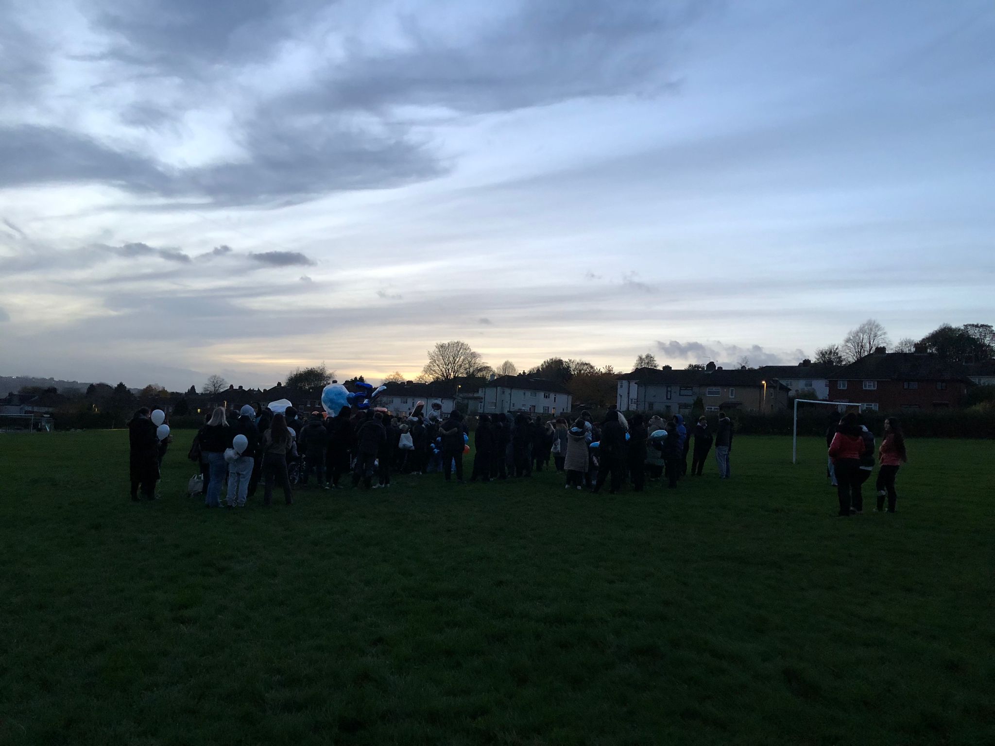 Friends and family gathered for a balloon launch in memory of the teenager