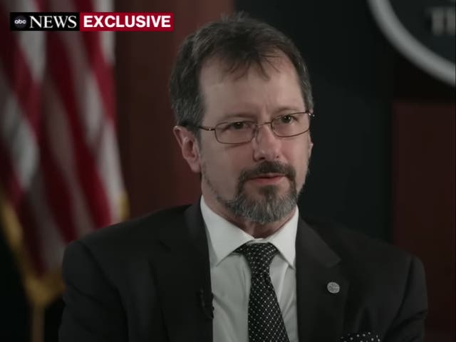 <p>Sean Kirkpatrick, the director of the All-domain Anomaly Resolution Office, during an interview with ABC News</p>
