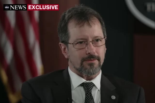 <p>Sean Kirkpatrick, the director of the All-domain Anomaly Resolution Office, during an interview with ABC News</p>