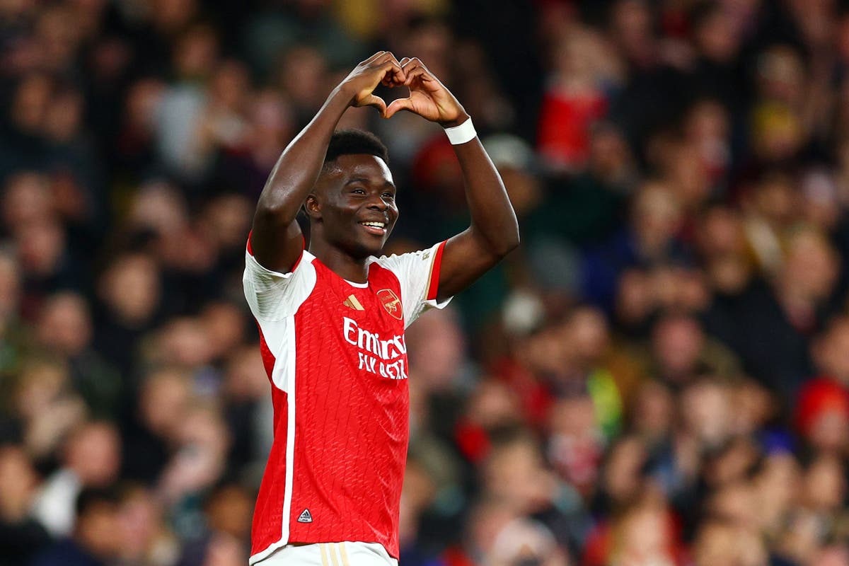 Arsenal 2-0 Sevilla: Bukayo Saka and Gabriel Martinelli dazzle to lead Gunners towards Champions League last-16