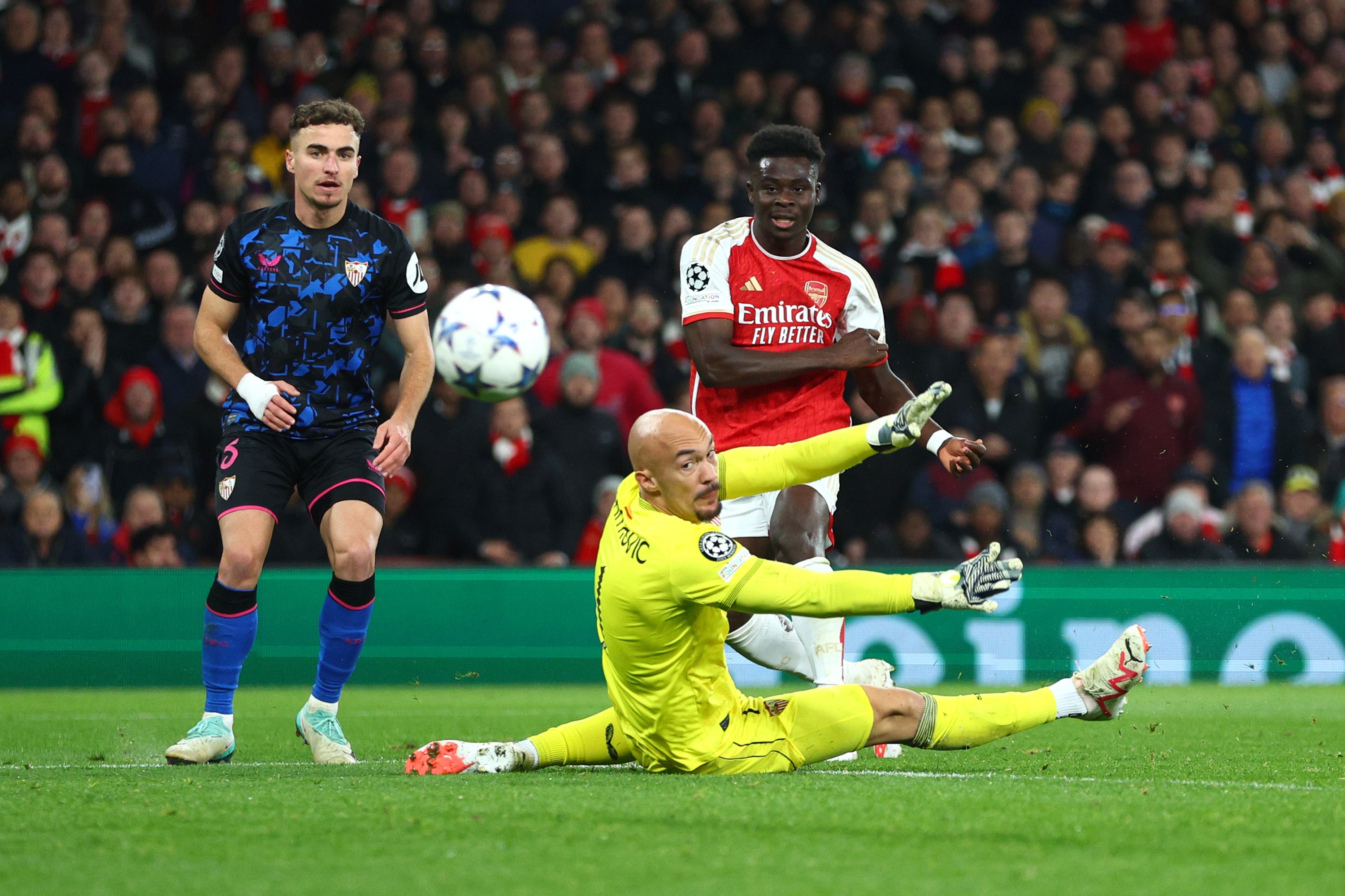 Saka ended his six-game goal drought with Arsenal’s second