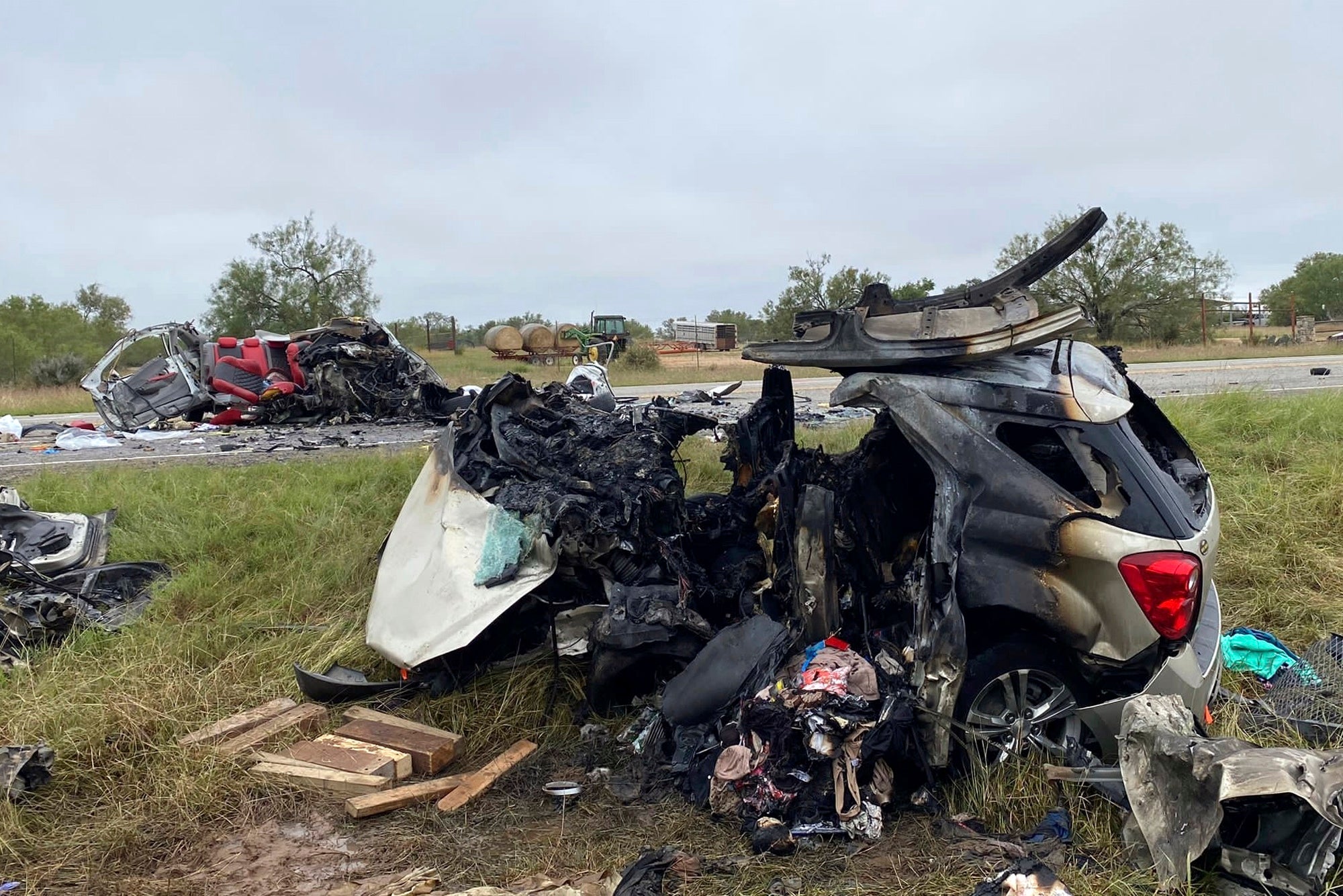 Two cars collided on the South Texas highway