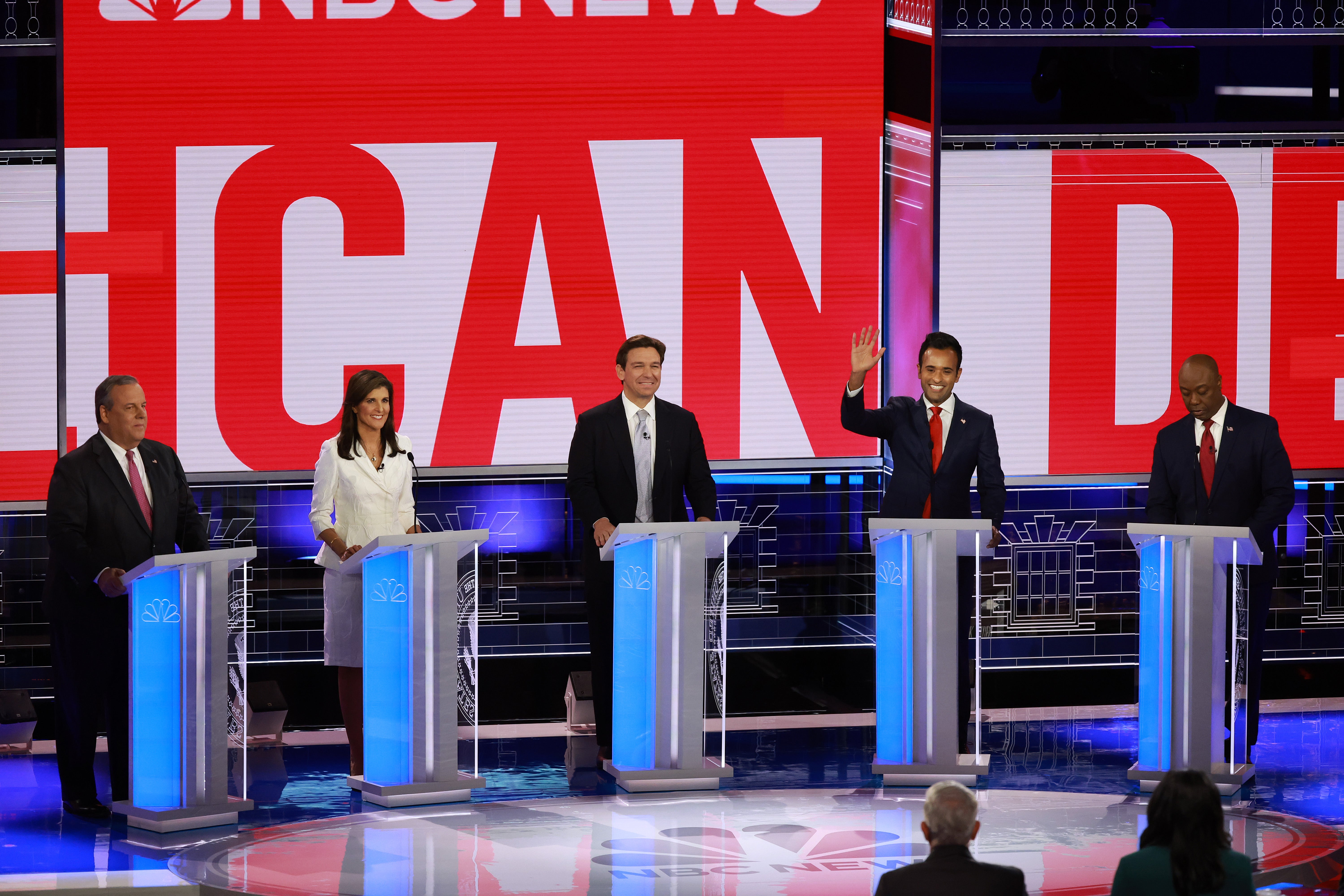 Republican presidential candidate at the primary debate on 8 November 8 in Miami