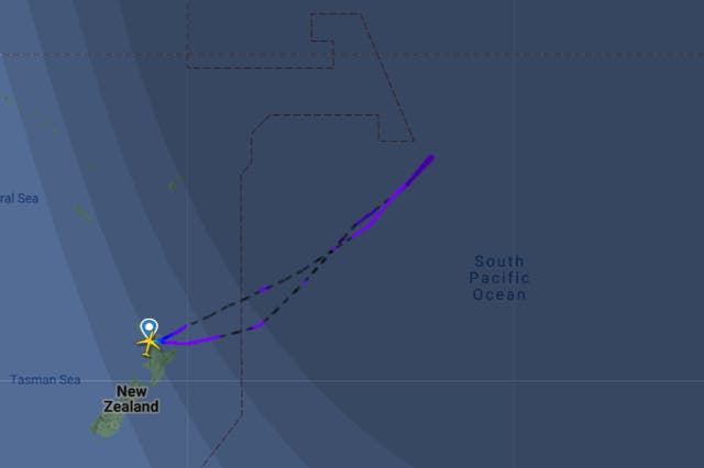<p>Flight had to turn back while over the South Pacific</p>