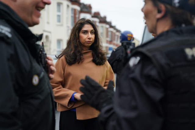 Home Secretary Suella Braverman’s criticism of the police has again raised questions about her future as a minister (Joe Giddens/PA)
