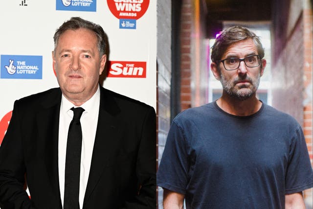 <p>Piers Morgan and Louis Theroux</p>