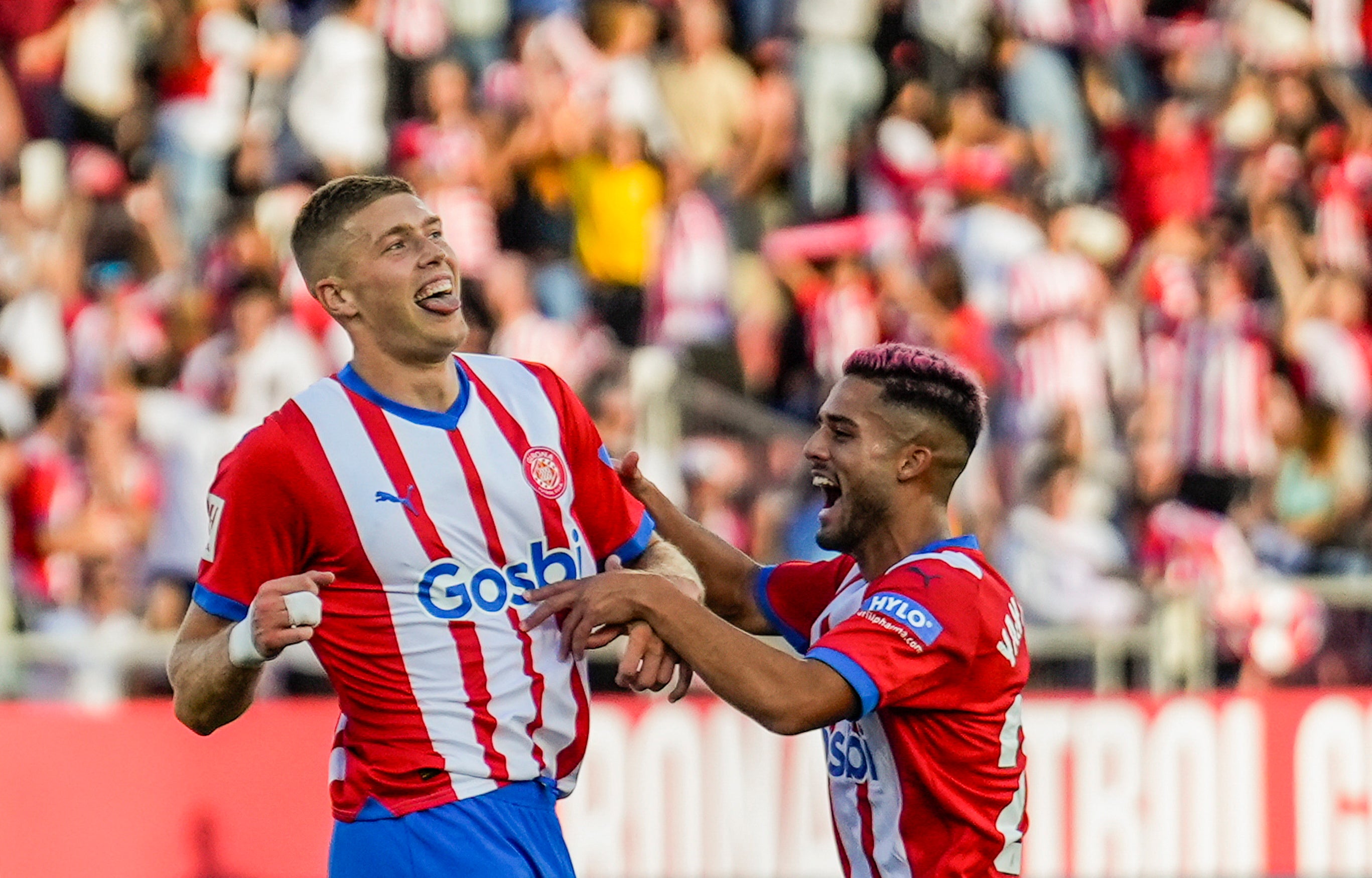 Girona are flying in LaLiga this term, with Artem Dovbyk (left) scoring six in eight starts or one every 109 minutes