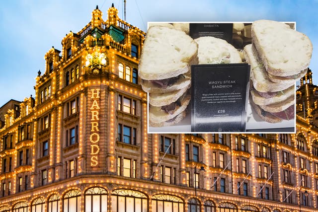 <p>Harrods’ ?28 wagyu steak sandwich is the most expensive butty in Britain </p>