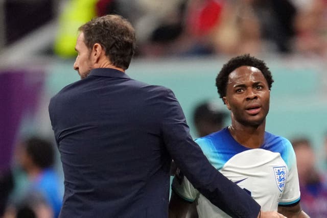 Gareth Southgate (left) insists the door is open for Raheem Sterling to earn an England recall (Nick Potts/PA)
