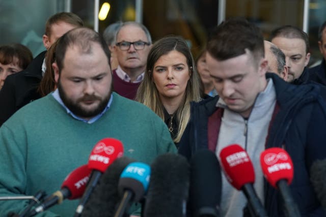 The family of murdered teacher Ashling Murphy (Brian Lawless/PA)
