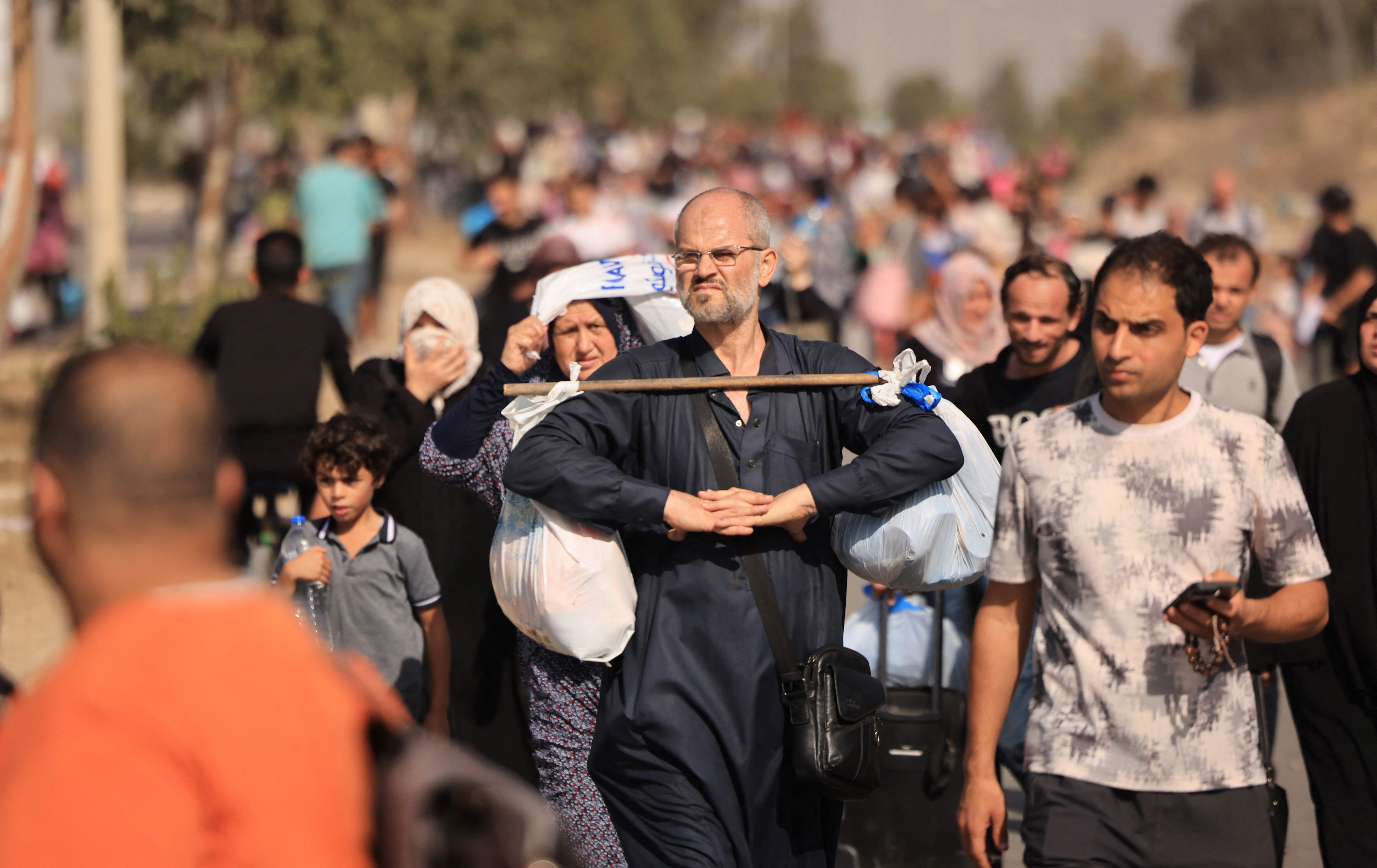 Palestinians families have been fleeing Gaza City and other parts of northern Gaza